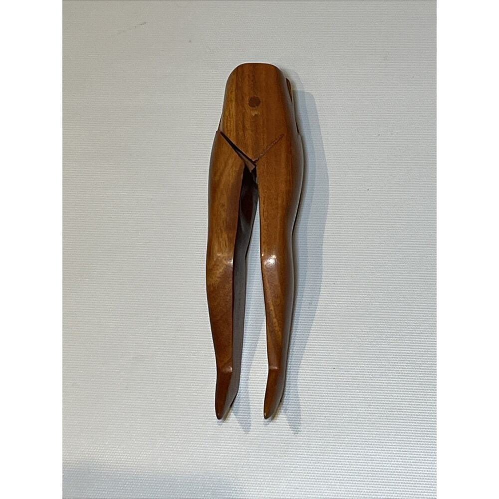 Vintage Novelty Wood Woman's Lady Sexy Nude Legs Nutcracker Figure Gift Art Nut